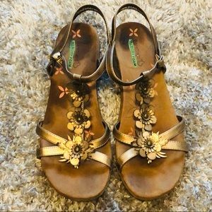 Bare Traps- Bronze Flowery Sandals